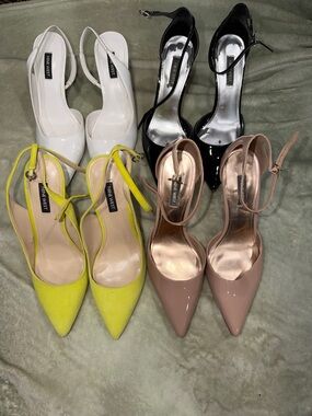Nine West Slingback Pump Collection — Yellow Green, Black, White & Nude